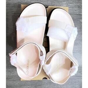 Coutgo Platform Comfortable Open Toe Adjustable Strap Sandals Women Size 8.5